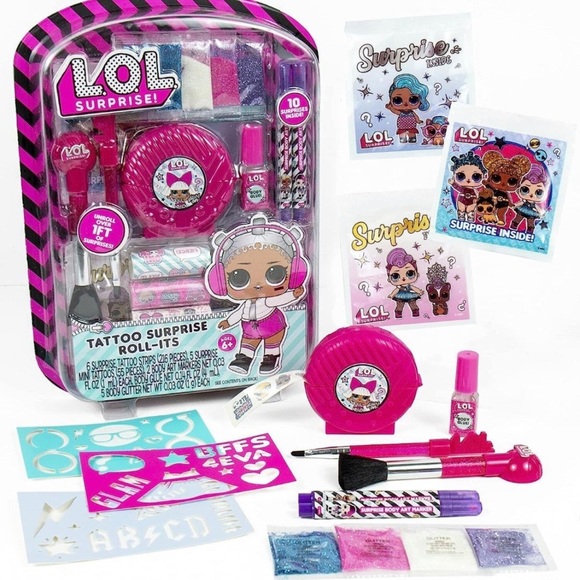 LOL Surprise Tattoo Temporary Tattoos, Body Art Markers, Stencils, Glitter New - Picture 1 of 8